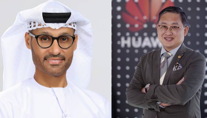 H.E. Dr. Mohamad Al Kuwaiti, Head of Cybersecurity, UAE Government, and Dr. Aloysius Cheang, Chief Security Officer, Huawei Middle East & Central Asia